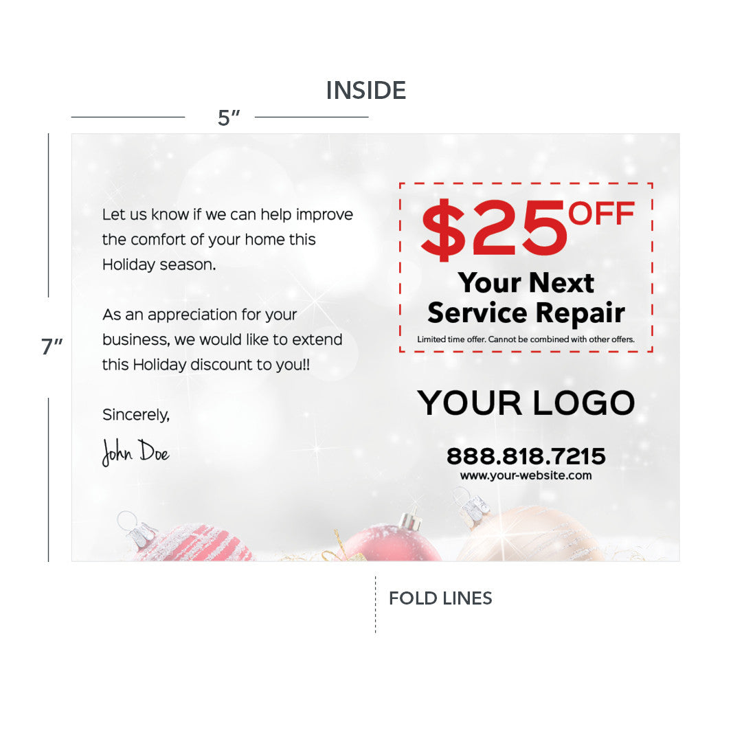 Christmas Greeting Cards for HVAC Design Print Services Footbridge