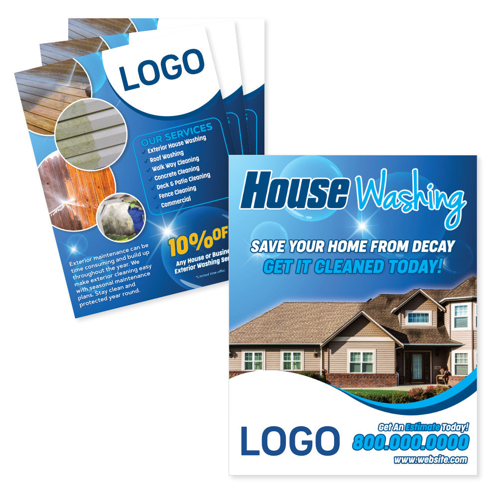 House Washing Flyers - Power Washing Flyer Print Design Services ...